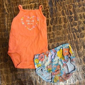 Carter’s 18M Strap Onesie and 24M Matching Bottoms